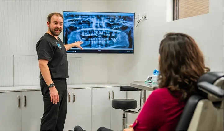 Dr. Showing X-Ray
